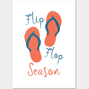 Flip Flop Season - Summer Time Sandals Warm Weather Posters and Art